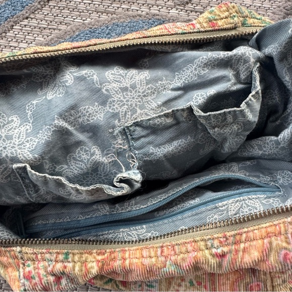 Vintage Y2K Fossil 1954 Paisley Floral‎ Corduroy Crossbody Boho Purse Bag - Picture 8 of 8
